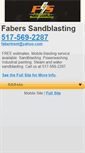Mobile Screenshot of fabersandblasting.com